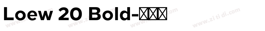 Loew 20 Bold字体转换